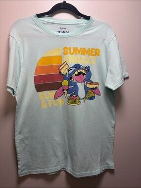 GUC Disney Light Aqua Stitch "Summer Snacks" Graphic Tee